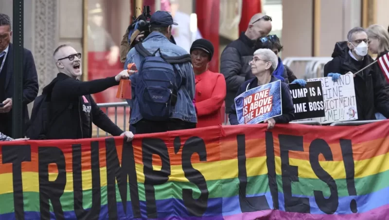 "Trump Or Death": Protests Outside New York Court Mirror US Divide